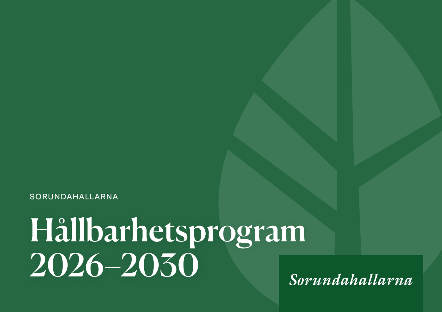 Vårt hållbarhetsprogram