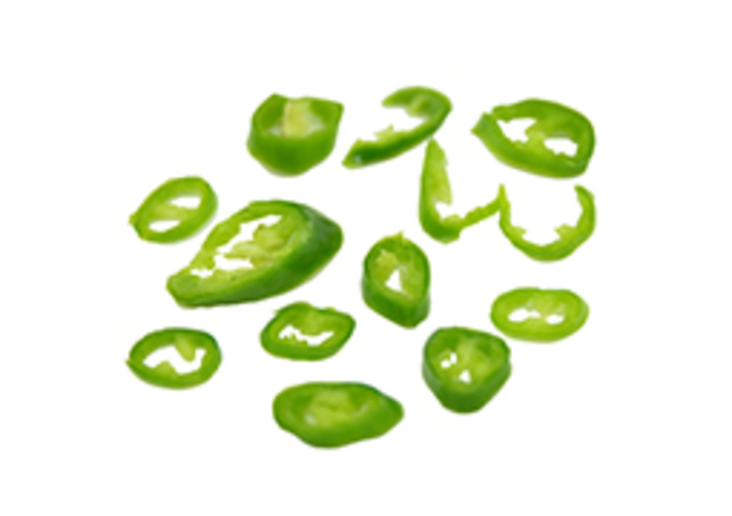 Chili grön skivad