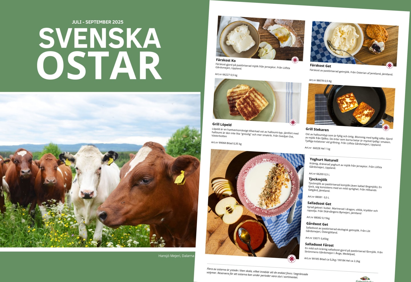 Svenska ostar juli - september