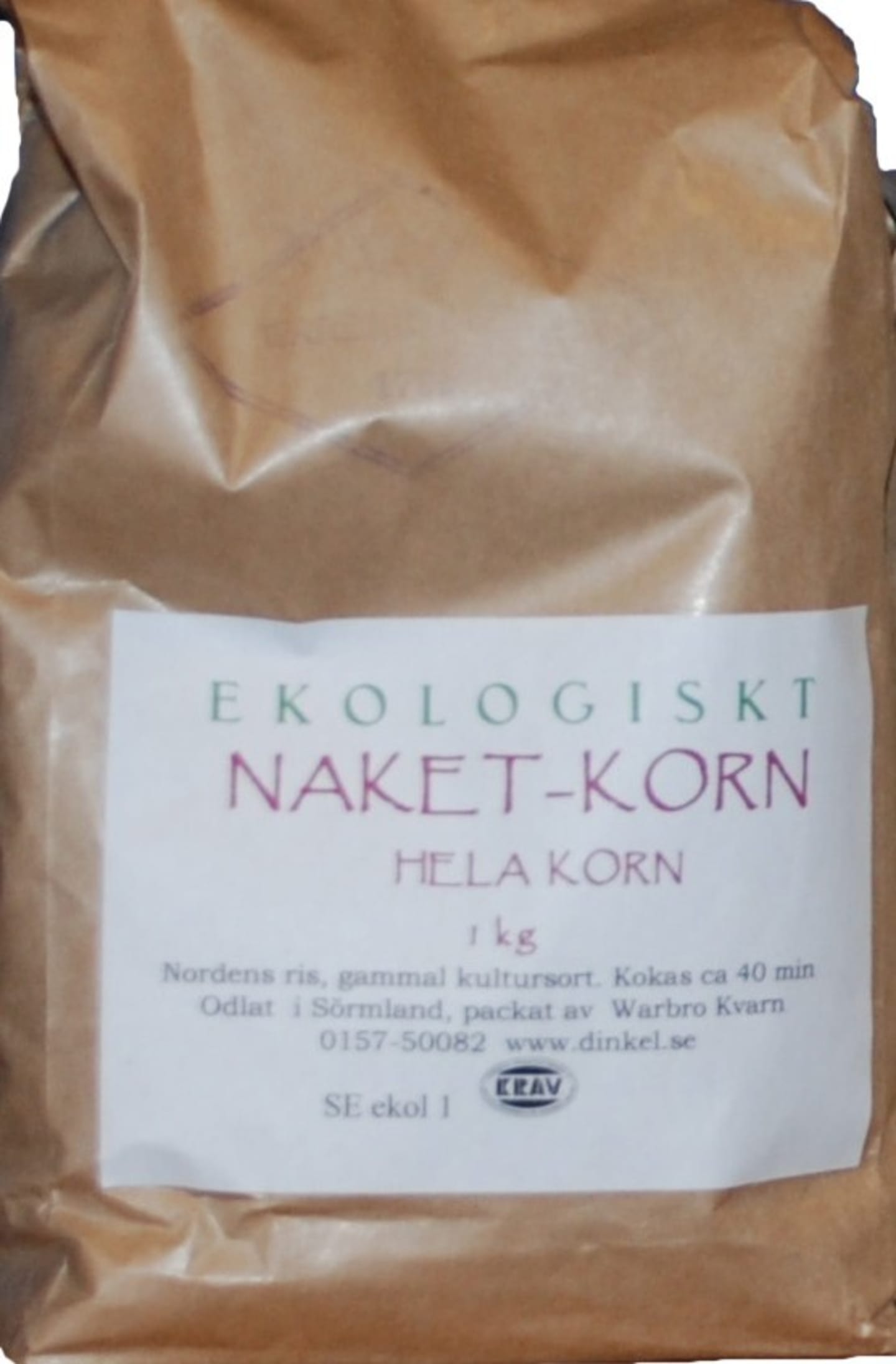 Nakenkorn helkärna KRAV 1,5kg