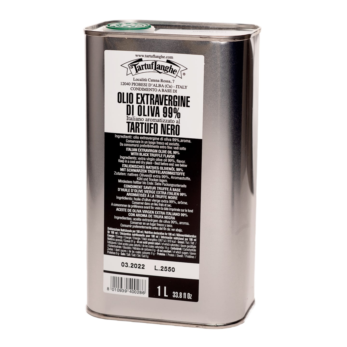Tryffelolja olivolja svart 1L