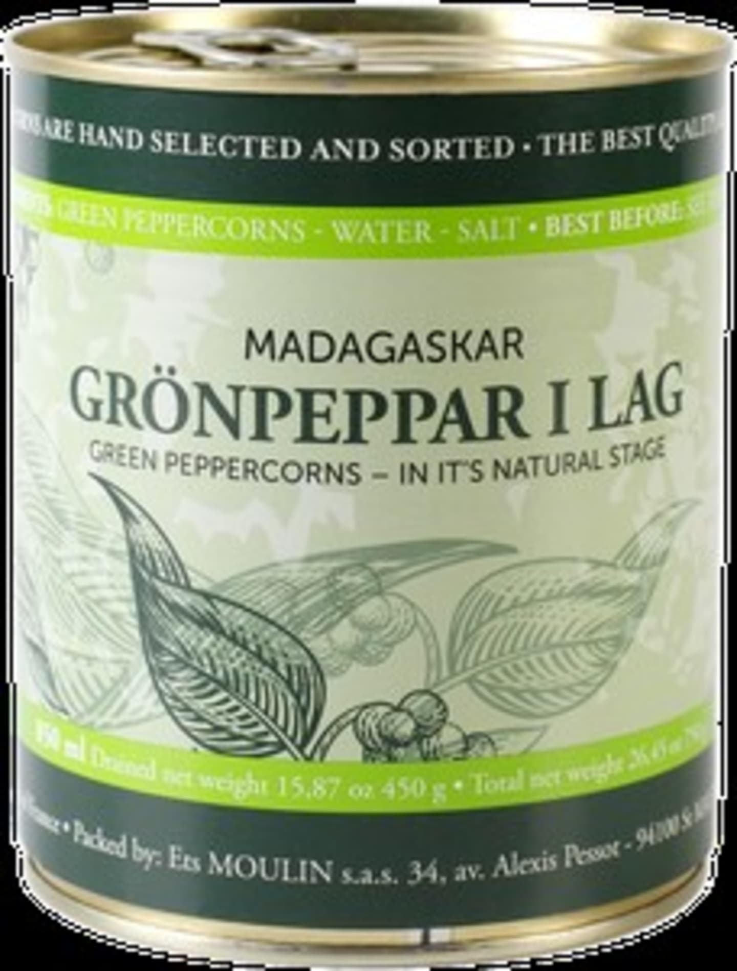 Grönpeppar i lag 450g