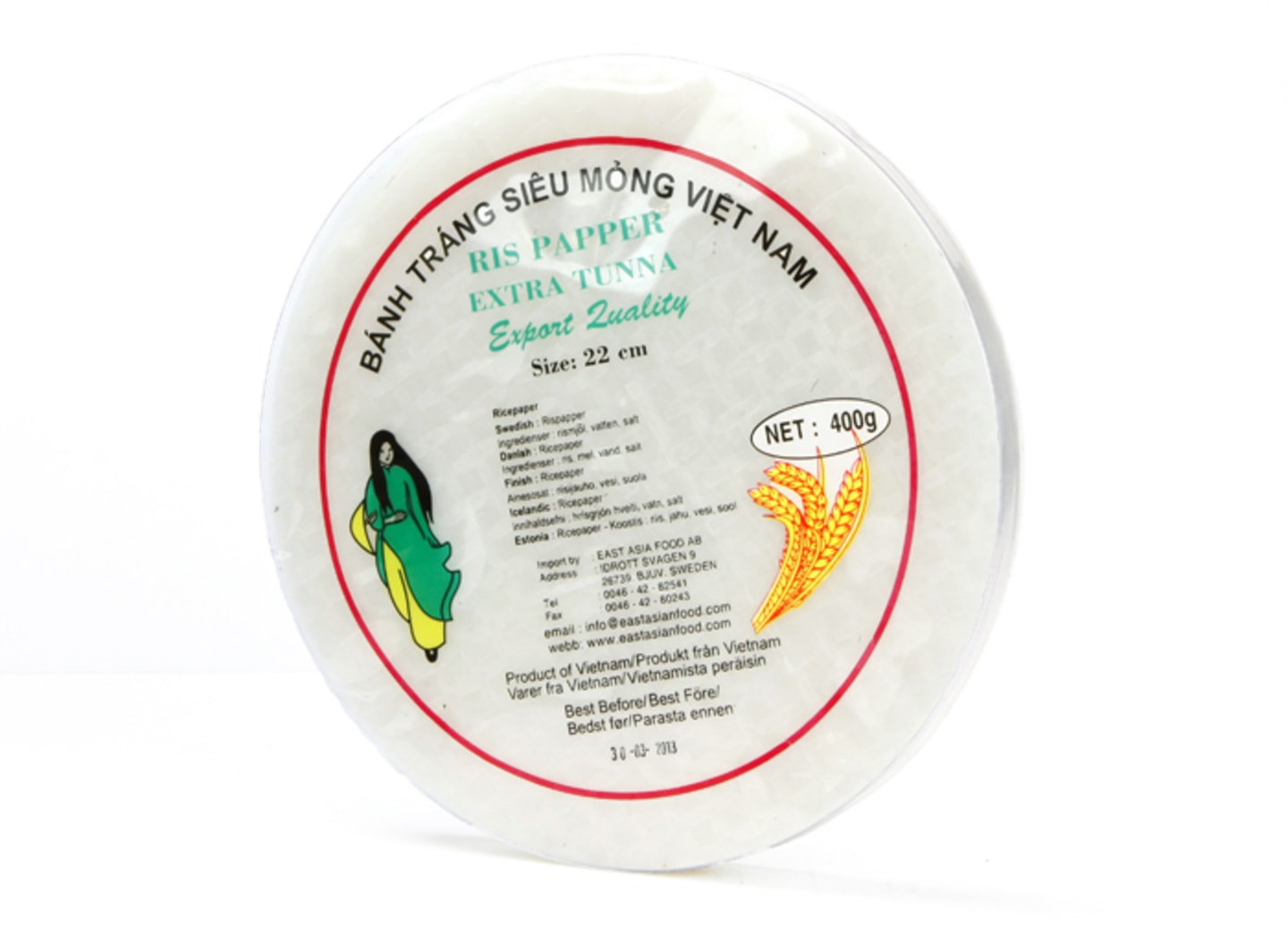 Rispapper 22cm 40 ark