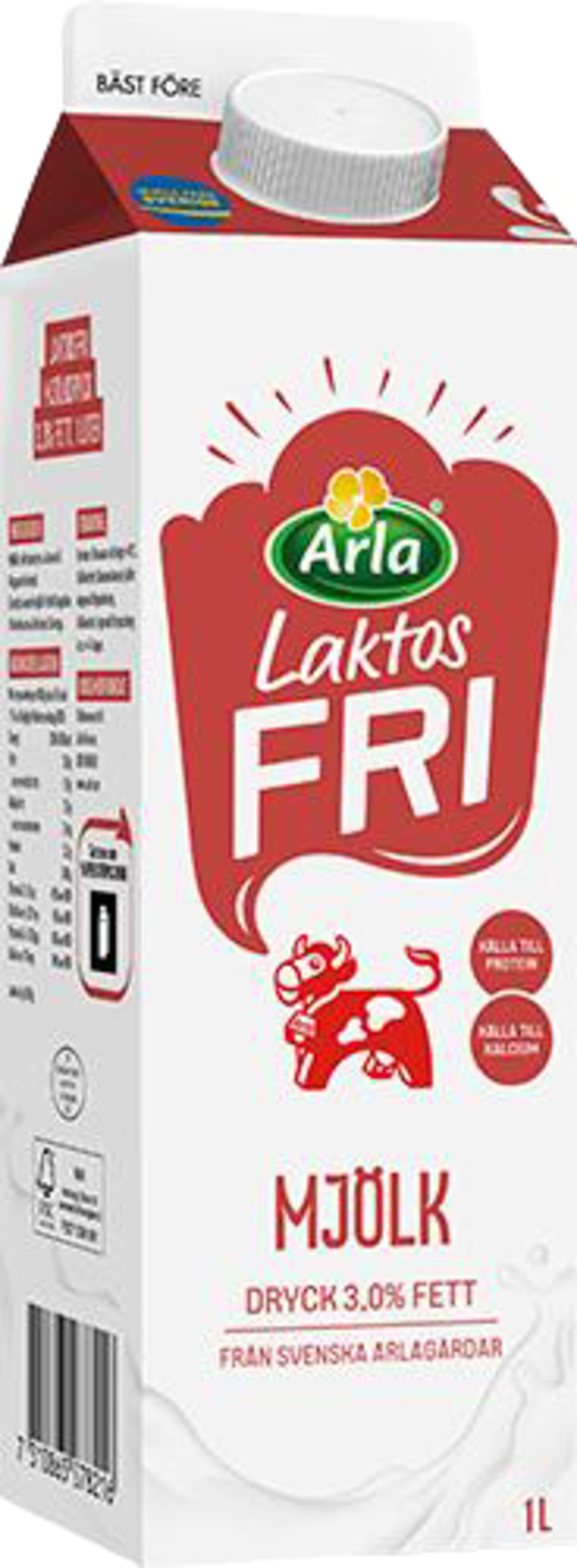 Standardmjölk 3% laktosfri Arla 1L