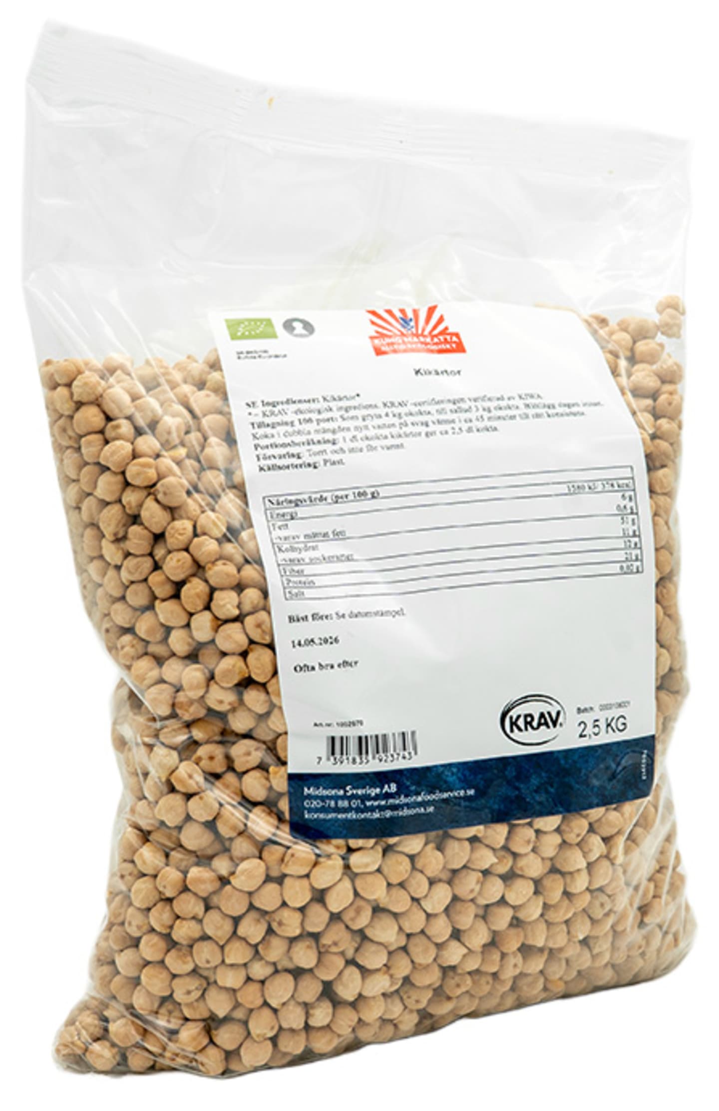 Kikärtor torkade EKO 2,5kg