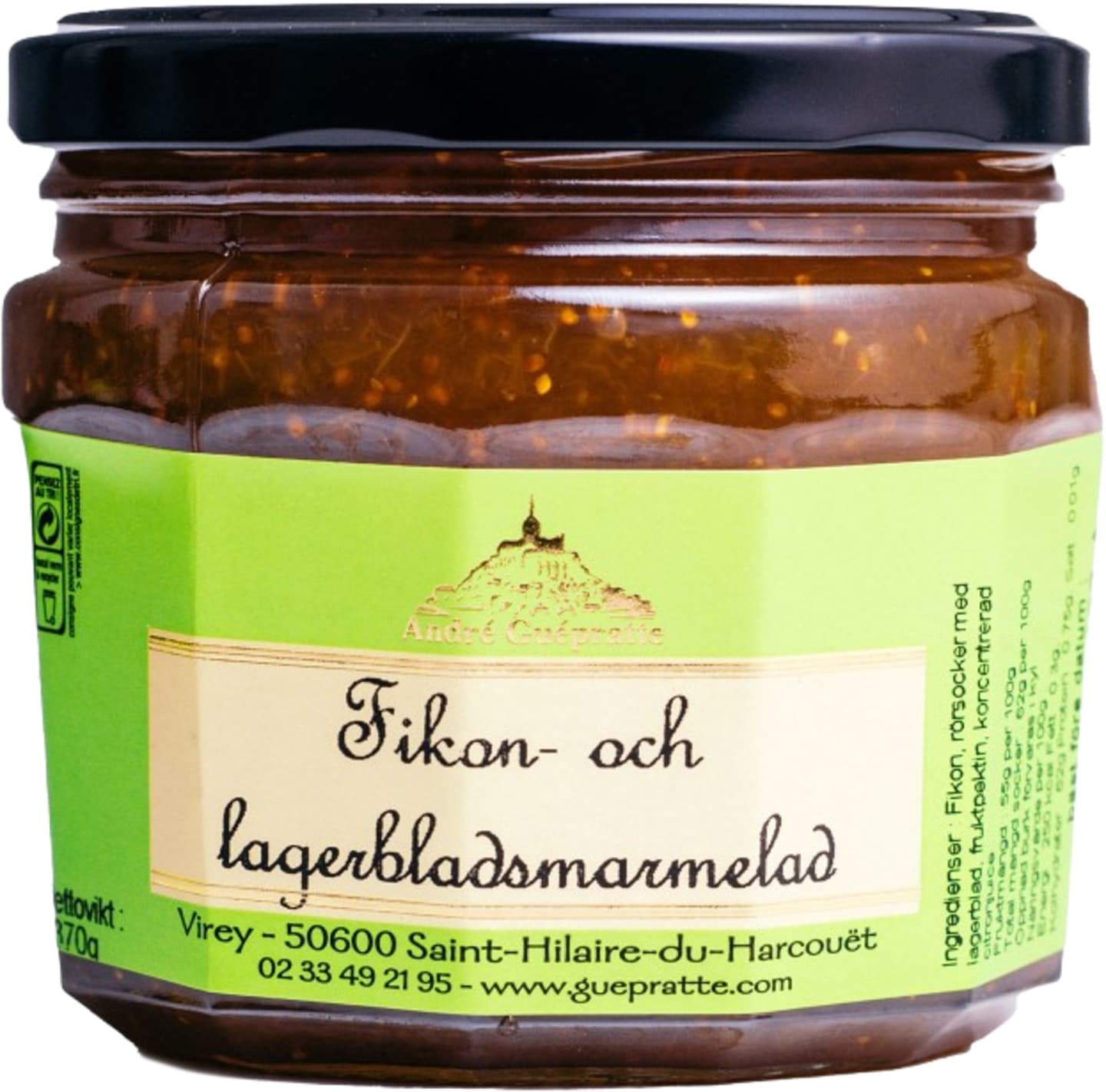 Fikon och lagerbladsmarmelad 370g