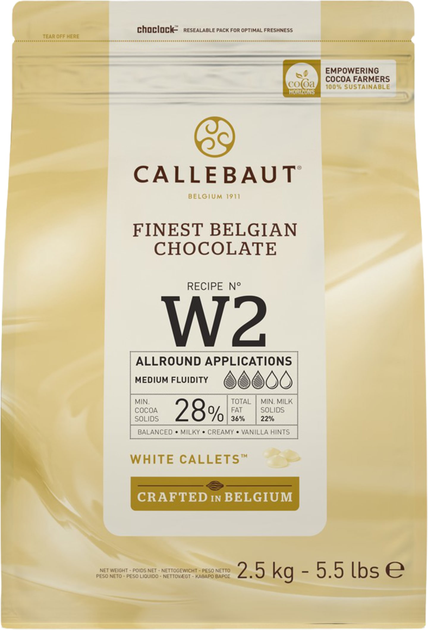 Chokladpellets vit 2,5kg