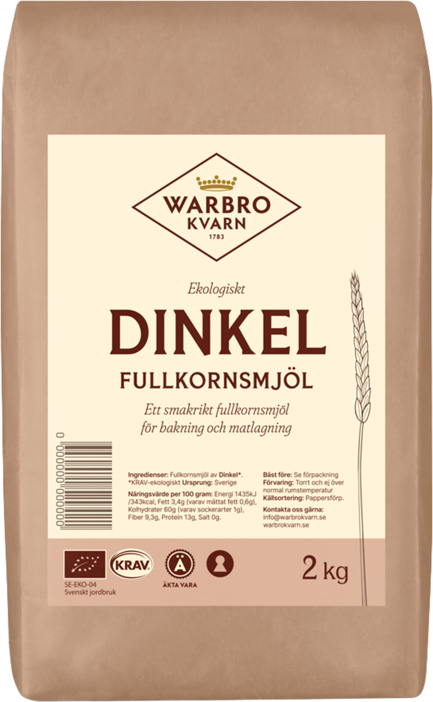 Dinkel fullkornsmjöl 2kg