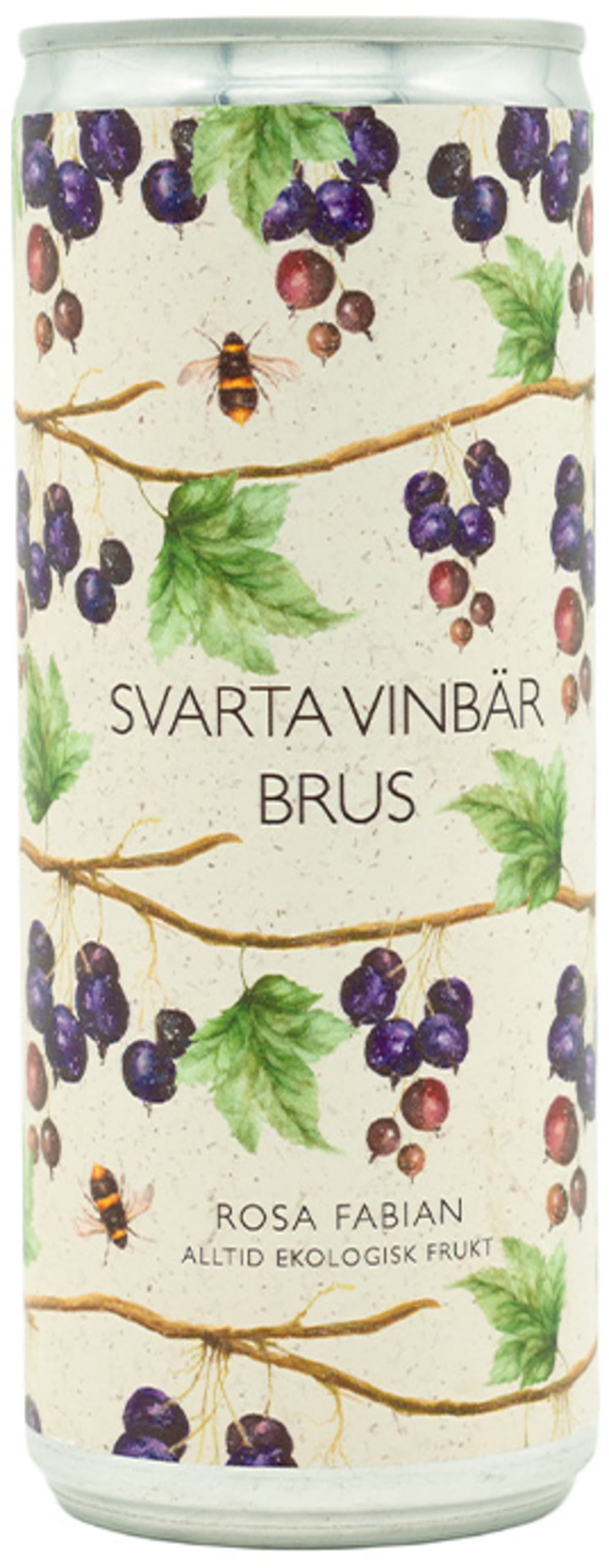 Svartvinbärsdryck mousser EKO burk 25cl