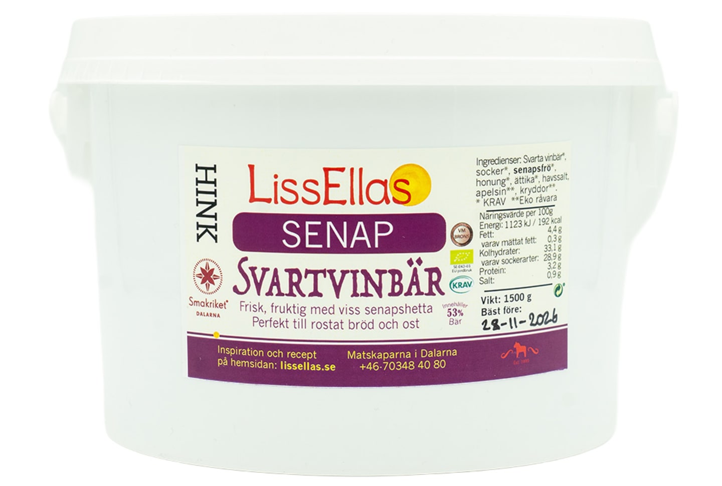 Senap svarta vinbär 1,5kg