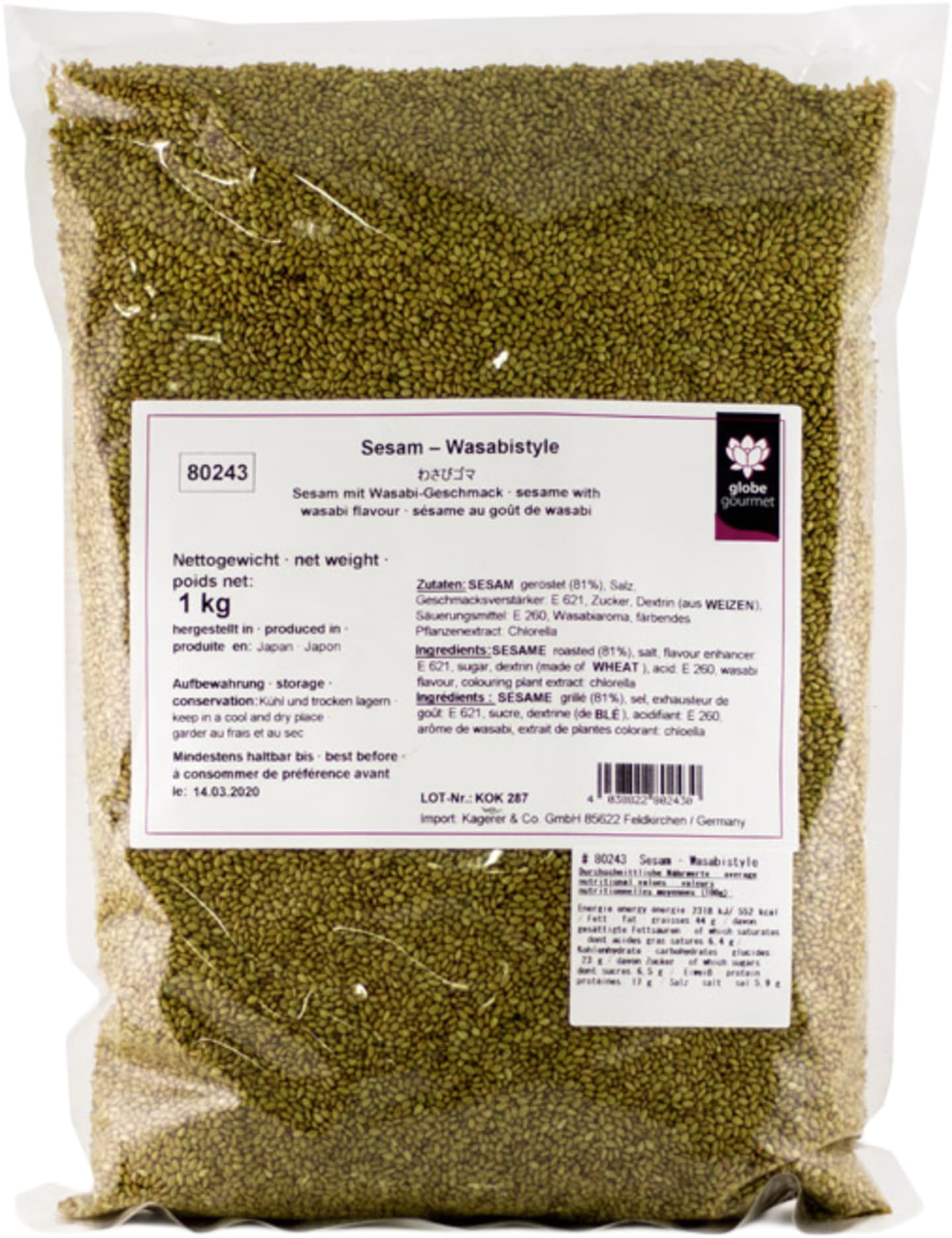 Sesamfrö wasabi 1kg