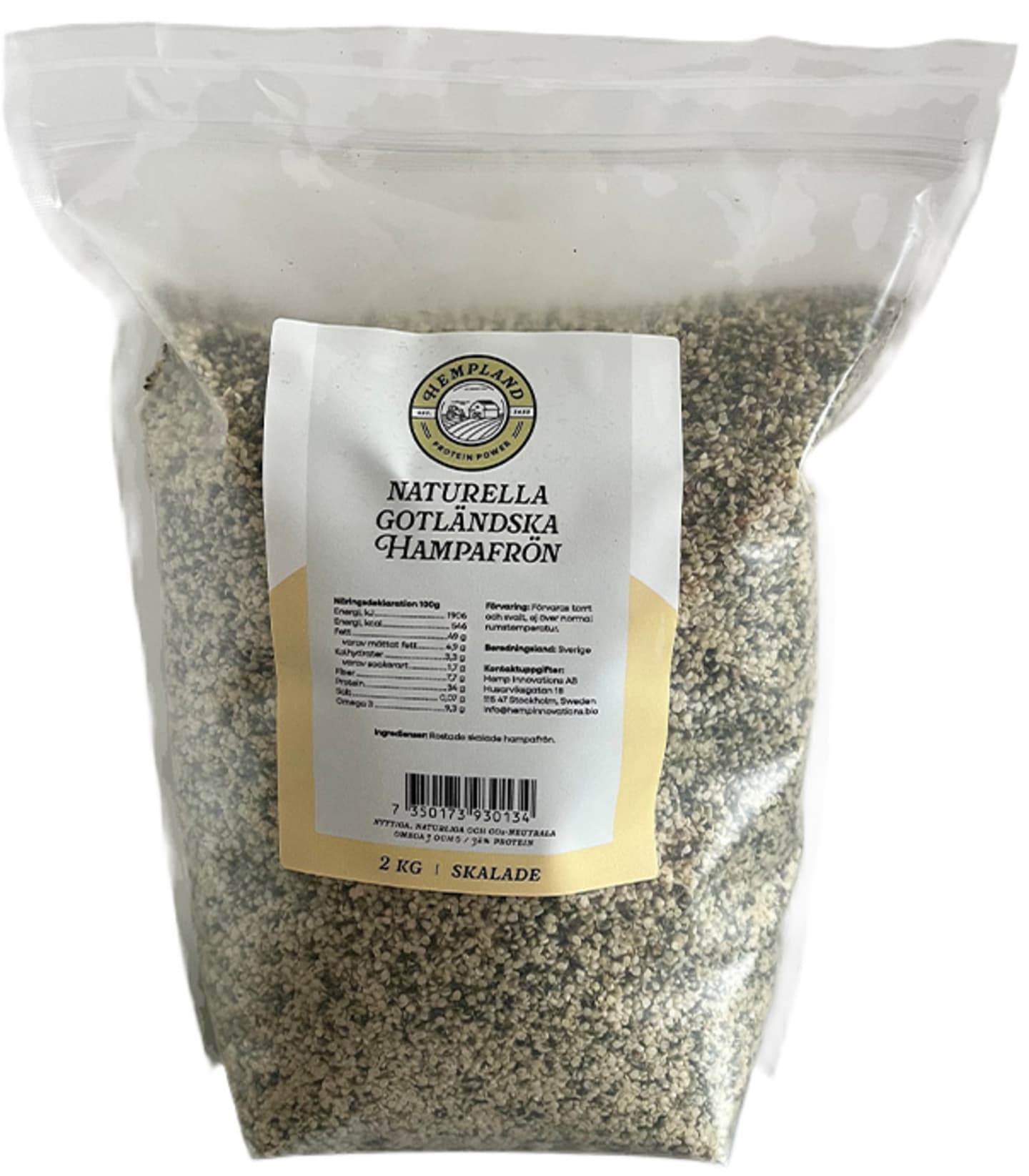 Hampafrön skalade naturella 2kg