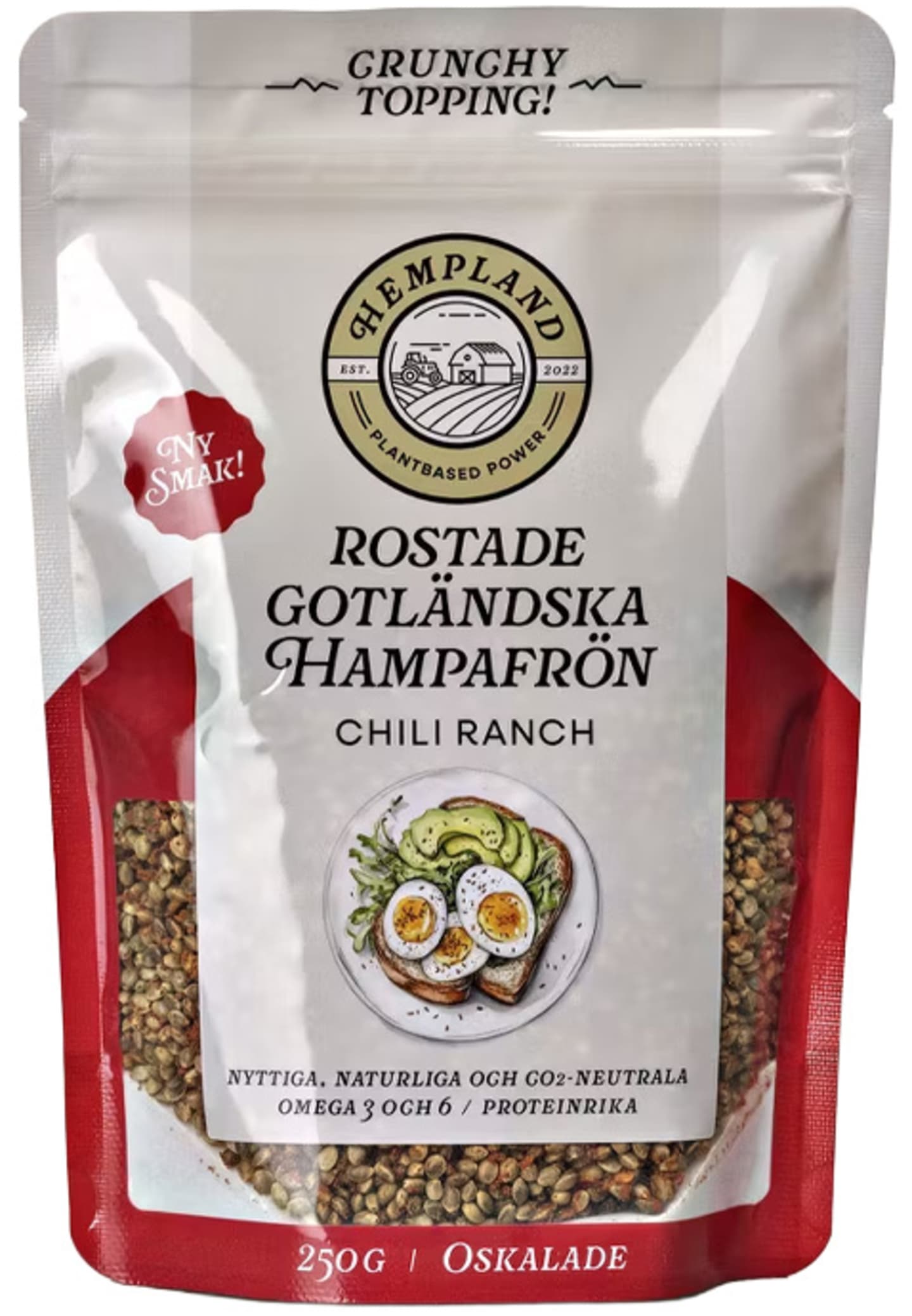 Hampafrön rostade chili ranch 250g