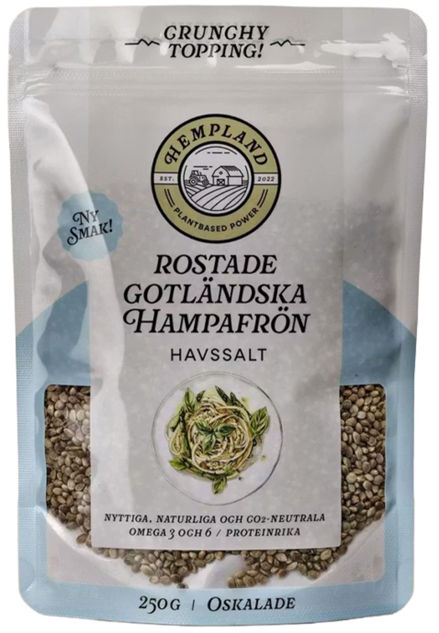 Hampafrön rostade havssalt 250g