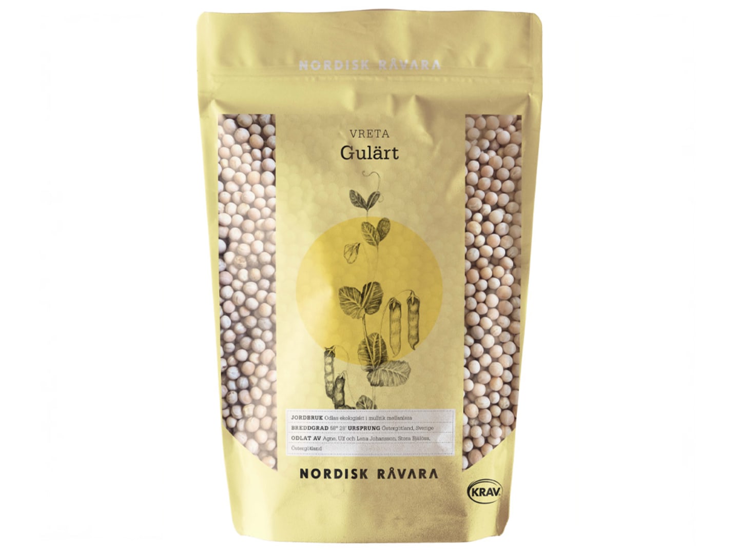 Vreta Gulärtor torkade KRAV 500g