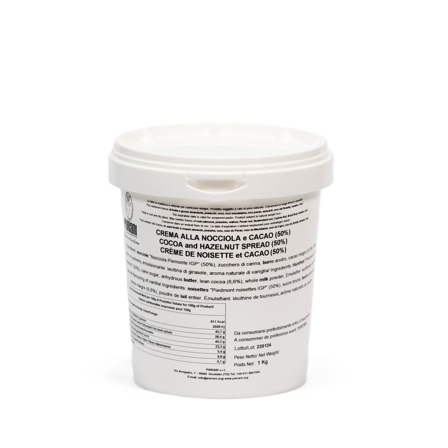 Hasselnöt och kakaosmör 50%