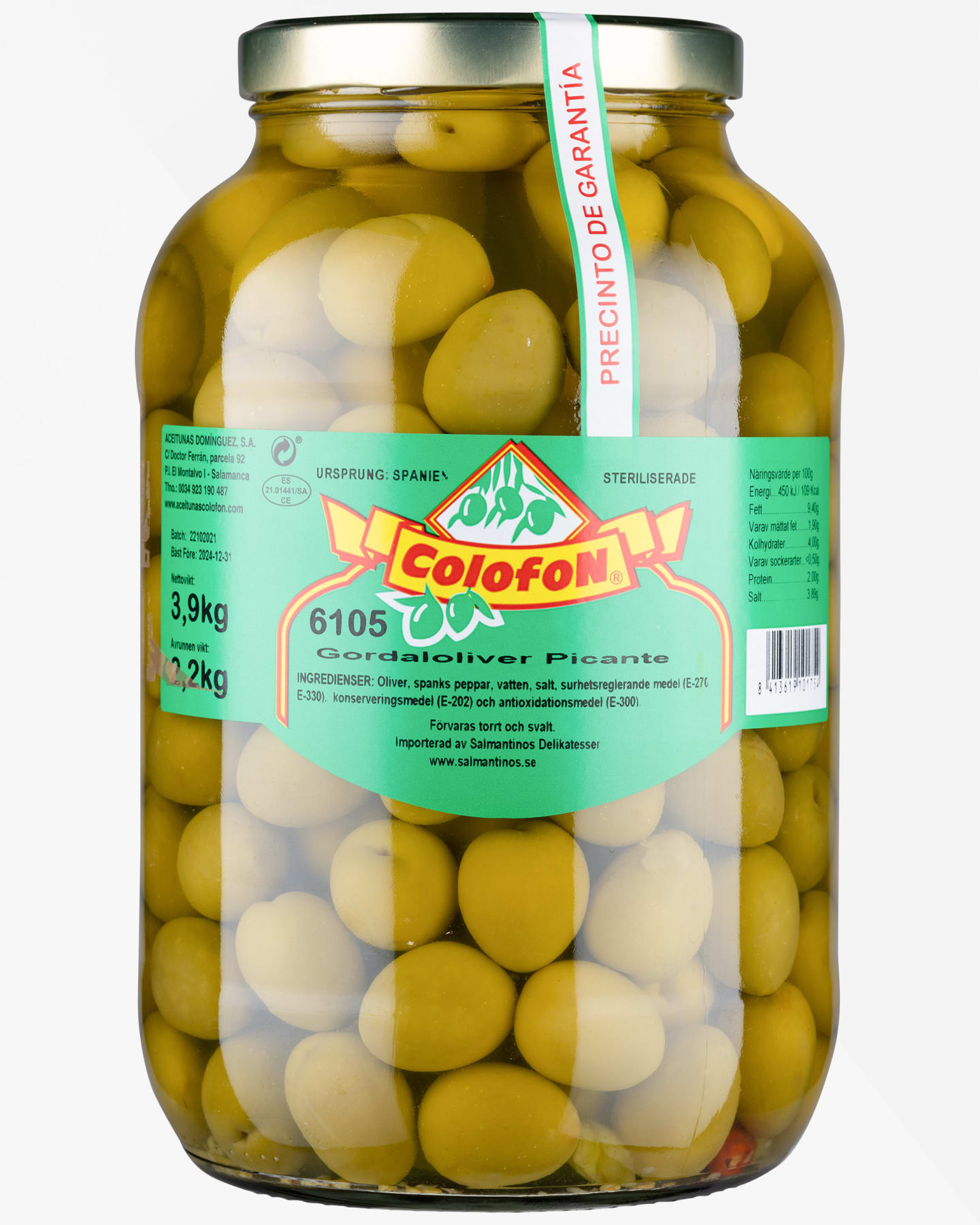 Oliver gröna med kärna 4kg