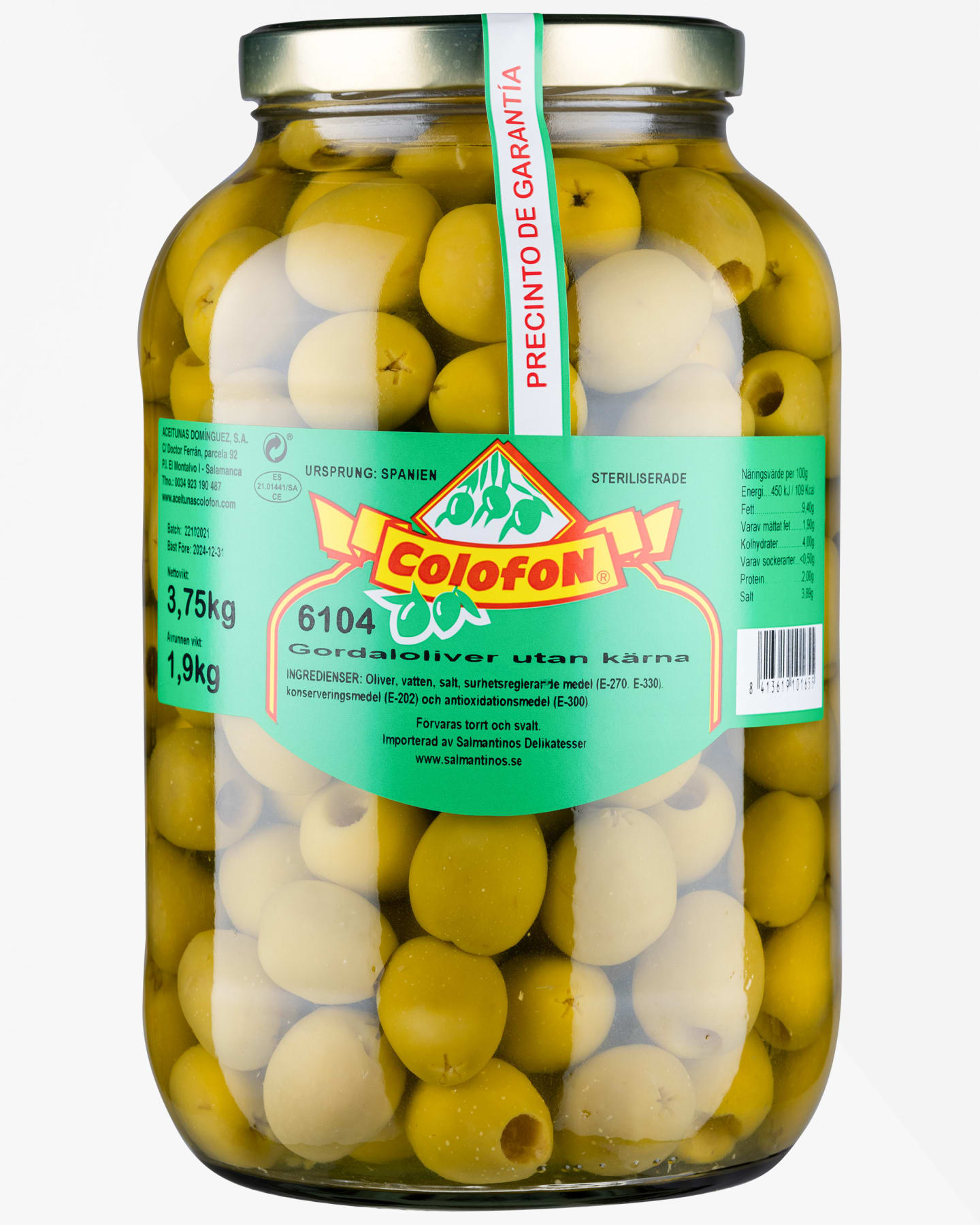 Oliver gröna kärnfria 4kg